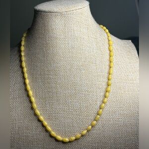 Glass Yellow Beaded Necklace